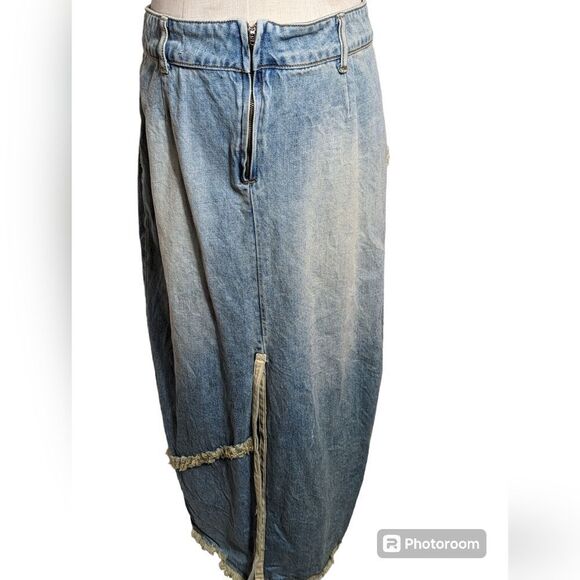 BDG Denim Patchwork Midi Skirt - Picture 5 of 8